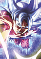 Poster Goku Ultra Instinto Plateado Dragon Ball | Cuadro Anime Holo - Miniatura 1