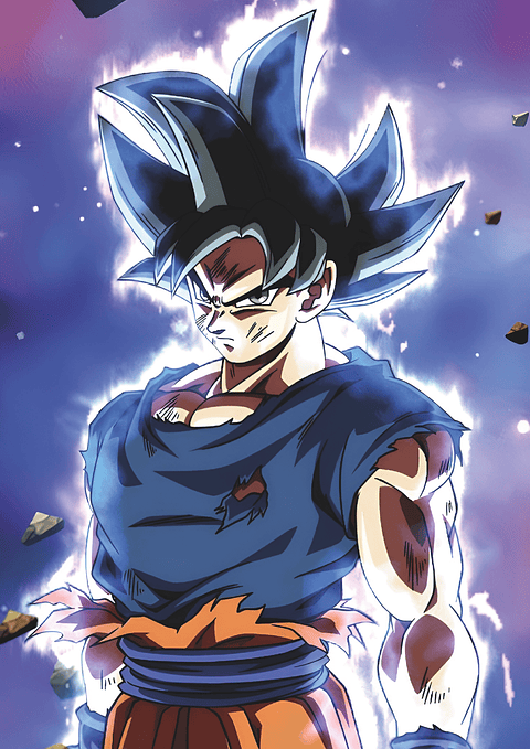 Poster Goku Instinto Superior Dragon Ball Super | Cuadro Anime Holo