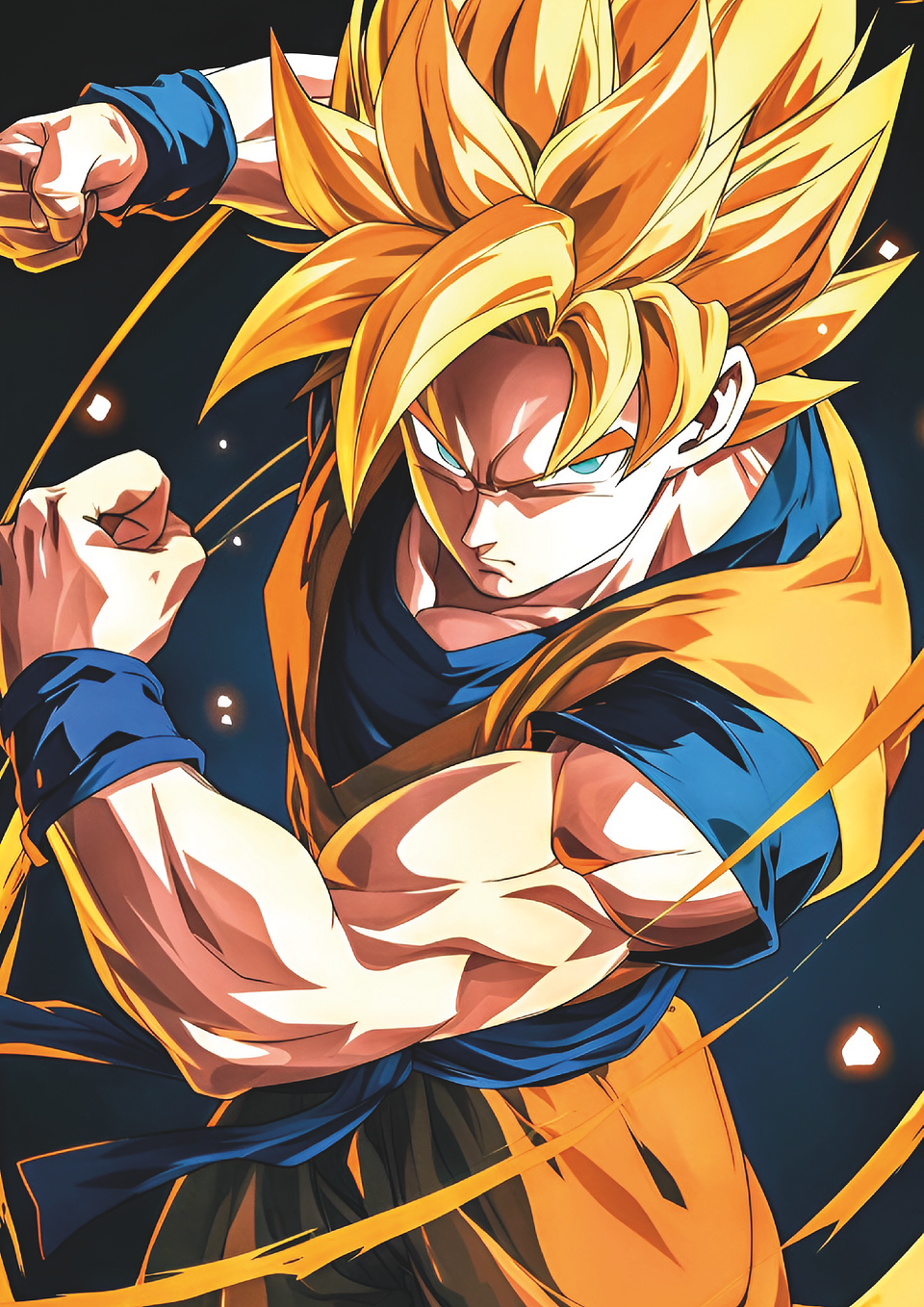 Poster Goku Super Saiyajin Guerrero Dragon Ball | Cuadro Anime Holo 1