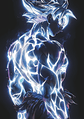 Poster Goku Ultra Instinto Energía Divina | Cuadro Anime Holo - Miniatura 1