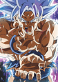 Poster Goku Ultra Instinto Ataque Divino | Cuadro Anime Holo - Miniatura 1