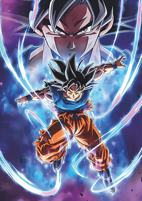 Poster Goku Ultra Instinto Ascenso Supremo | Cuadro Anime Dragon Ball