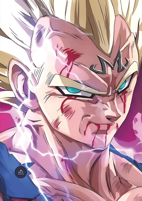 Poster Majin Vegeta Orgullo Saiyajin | Cuadro Anime Dragon Ball Z