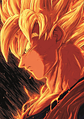 Poster Goku Super Saiyajin Furia Ardiente | Cuadro Anime Dragon Ball - Miniatura 1