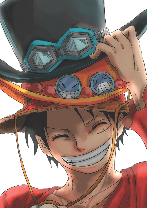 Poster Luffy Sombrero de Ace | Cuadro Anime One Piece