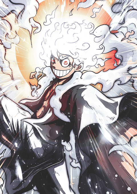 Poster Luffy Gear 5 Nika | Cuadro Anime One Piece