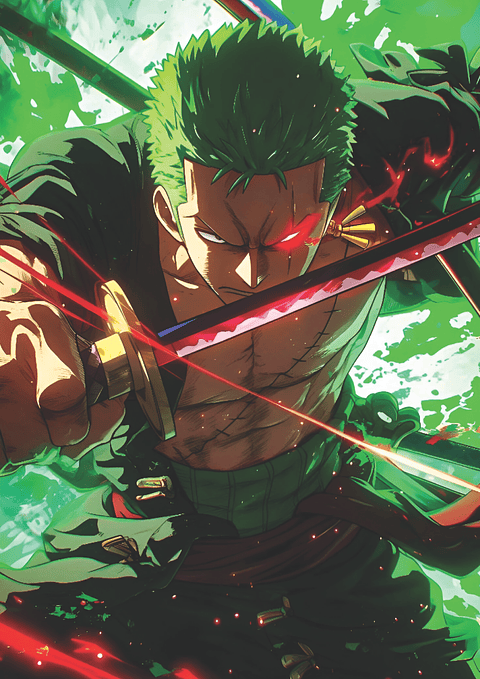Poster Zoro Batalla | Cuadro Anime One Piece