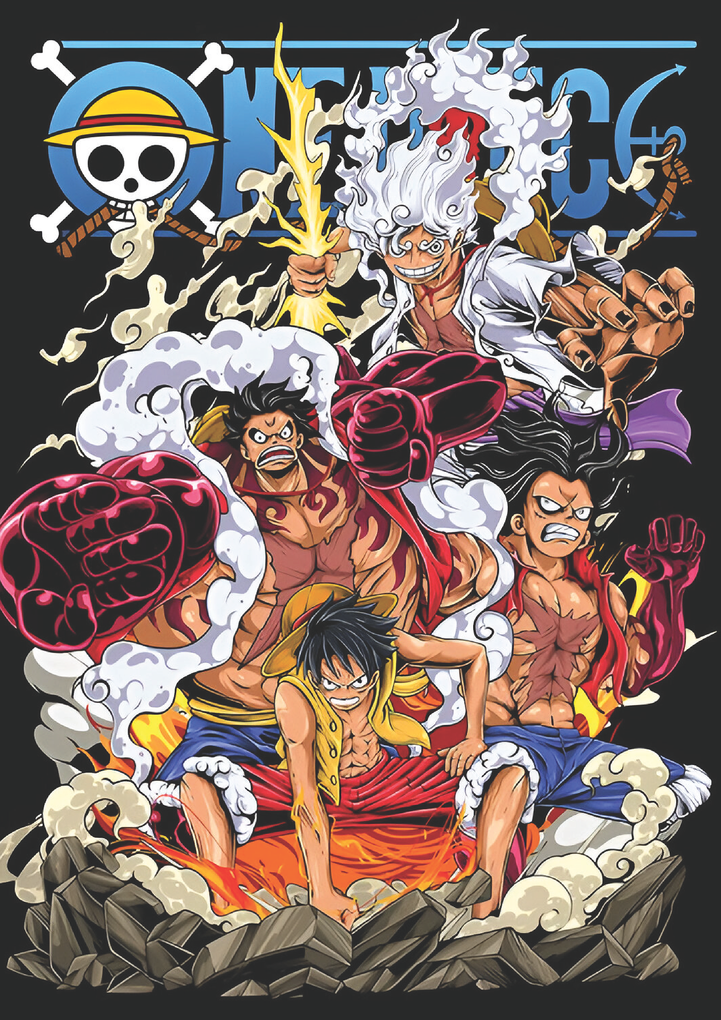 Poster Evolución de Luffy | Cuadro Anime One Piece 1