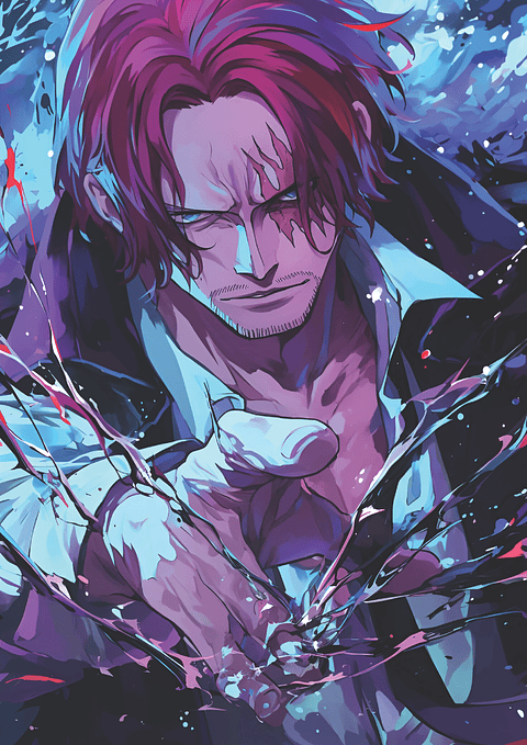 Poster Shanks el Pelirrojo | Cuadro Anime One Piece