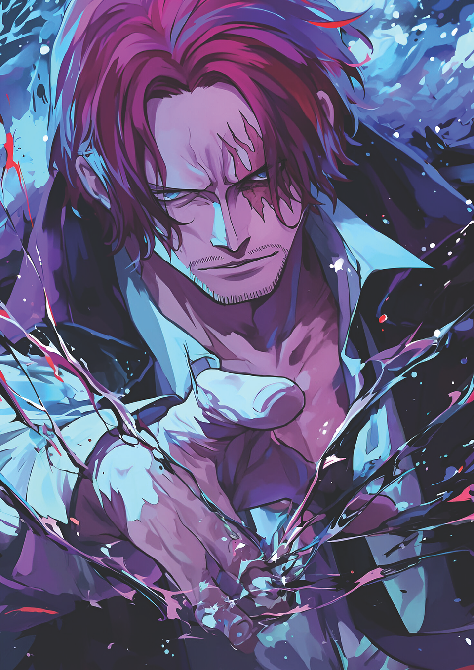 Poster Shanks el Pelirrojo | Cuadro Anime One Piece 1