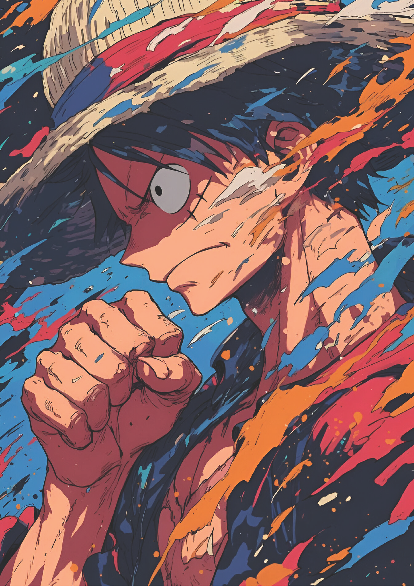 Poster Luffy Espíritu Pirata | Cuadro Anime One Piece 1