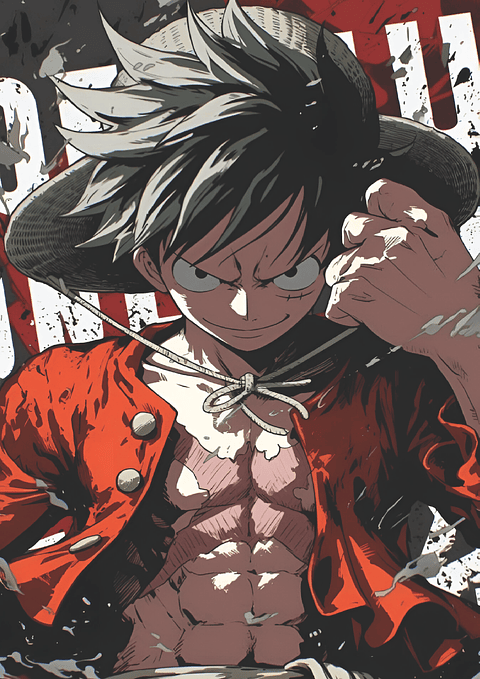 Poster Luffy Capitán del Sombrero de Paja | Cuadro Anime One Piece