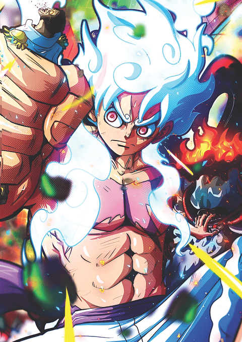 Poster Luffy Gear 5 Despertar | Cuadro Anime One Piece