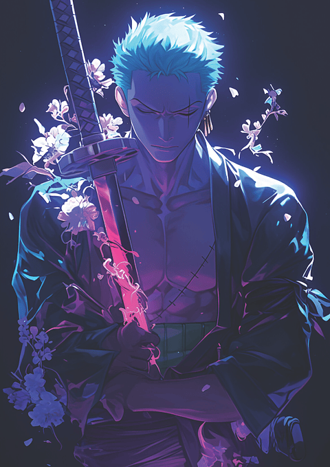 Poster Zoro Espada del Guerrero | Cuadro Anime One Piece