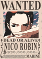Poster Wanted Nico Robin | Cuadro Anime One Piece - Miniatura 1