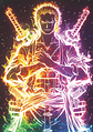 Poster Roronoa Zoro Neon | Cuadro Anime One Piece Espadachín - Miniatura 1