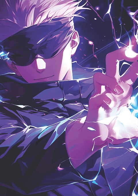 Poster Satoru Gojo Infinity Power | Cuadro Anime Jujutsu Kaisen