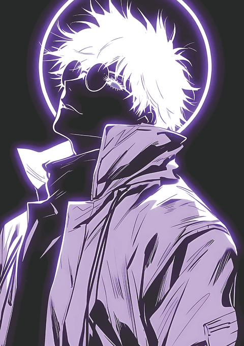 Poster Satoru Gojo Minimalista | Cuadro Anime Jujutsu Kaisen