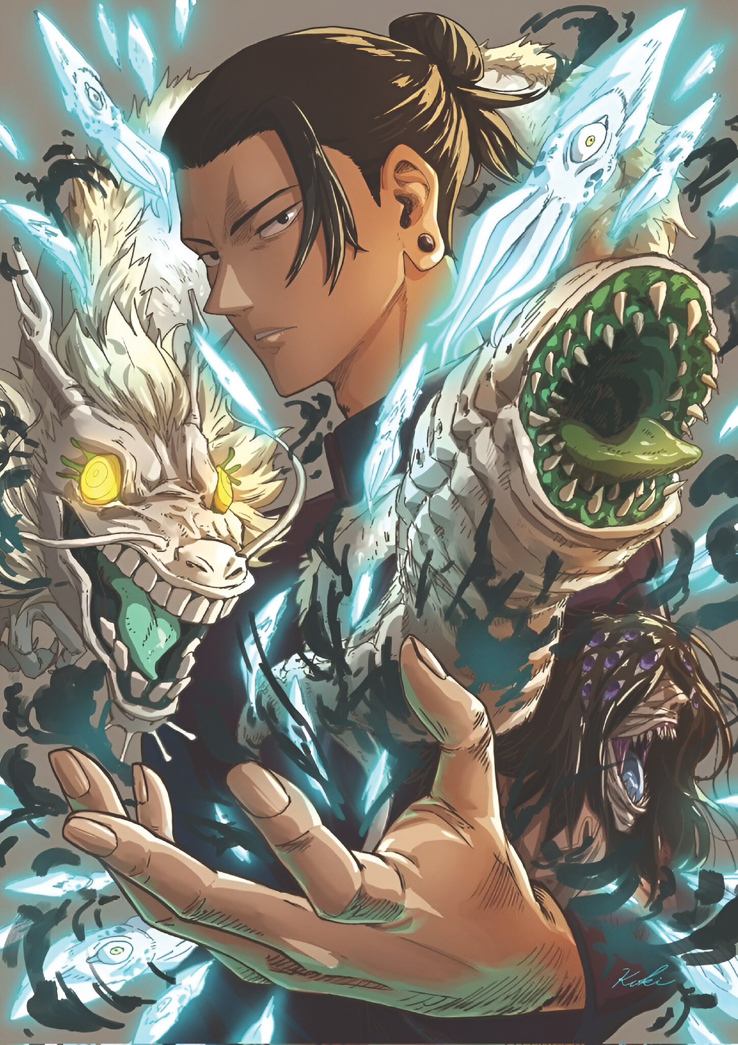 Poster Suguru Geto Invocación de Maldiciones | Cuadro Anime Jujutsu Kaisen 1