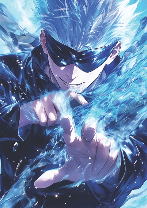 Poster Satoru Gojo Energía Infinita | Cuadro Anime Jujutsu Kaisen