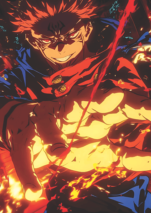 Poster Ryomen Sukuna Rey de las Maldiciones | Cuadro Anime Jujutsu Kaisen