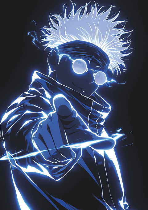 Cuadro Anime Satoru Gojo v2 – Energía Infinita