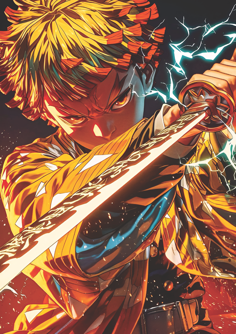 Cuadro Anime Zenitsu Agatsuma – Respiración del Trueno 1