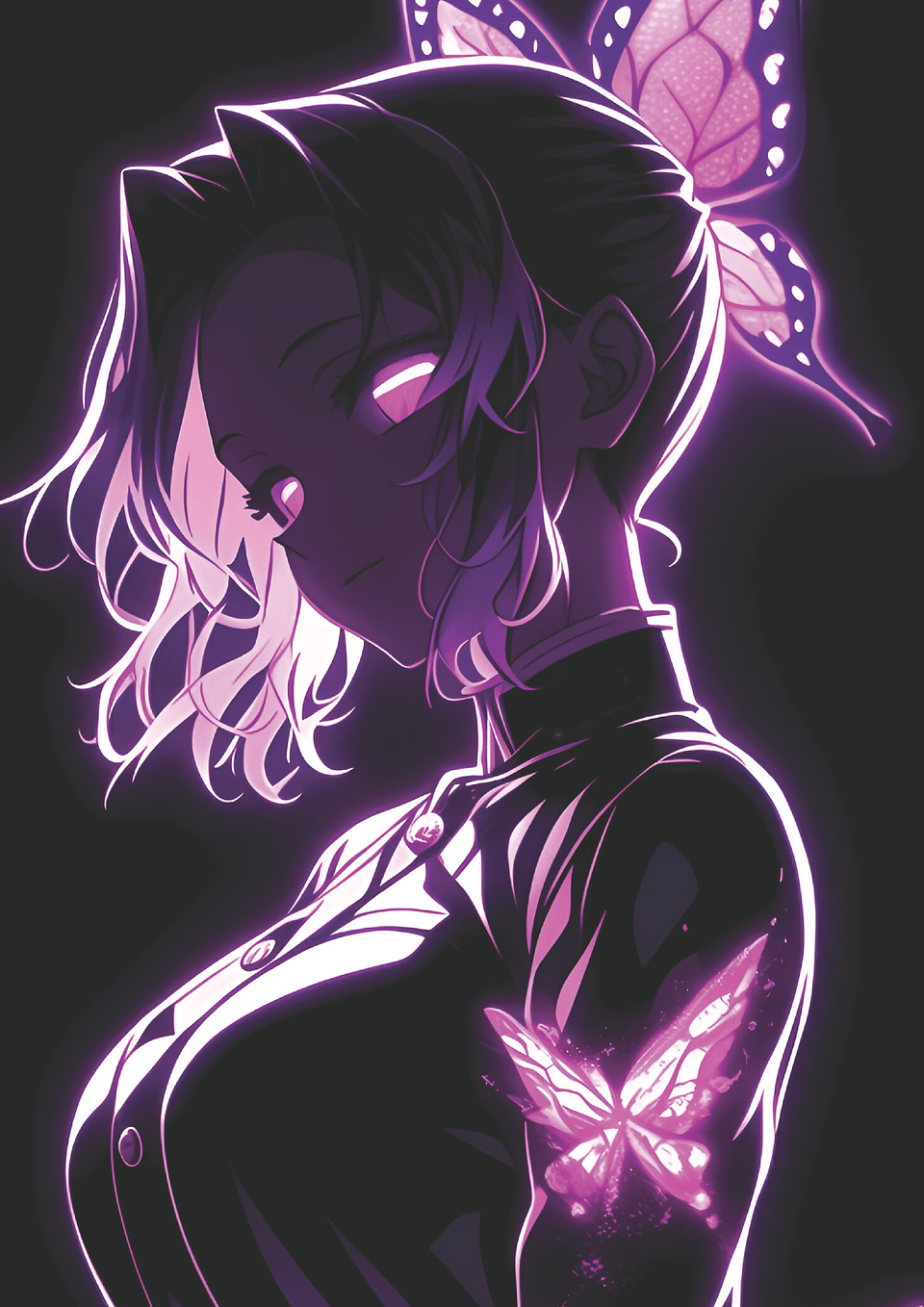 Cuadro Anime Shinobu Kocho – Mariposa Púrpura 1