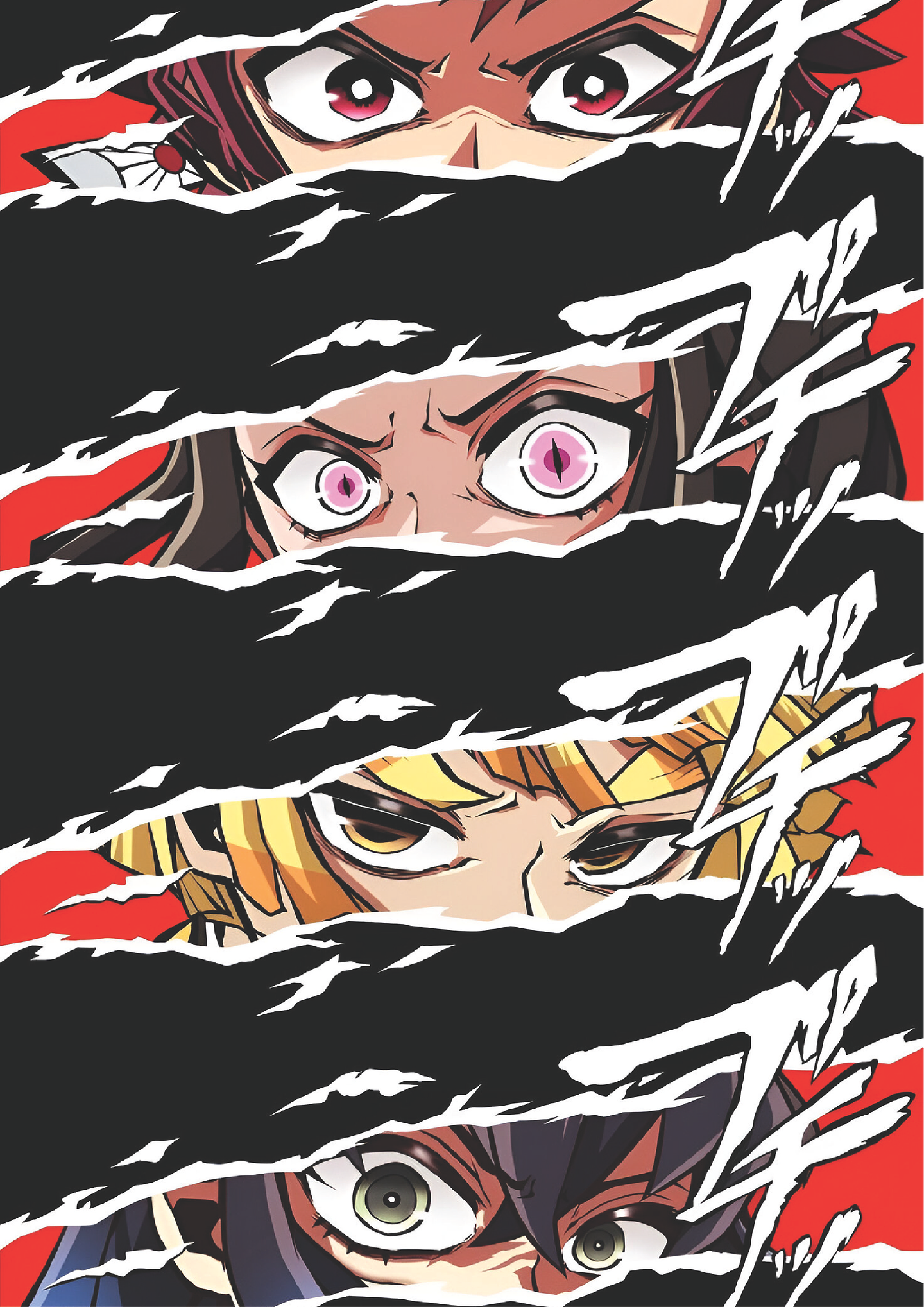 Cuadro Anime Tanjiro, Nezuko, Zenitsu e Inosuke – Equipo Demon Slayer 1