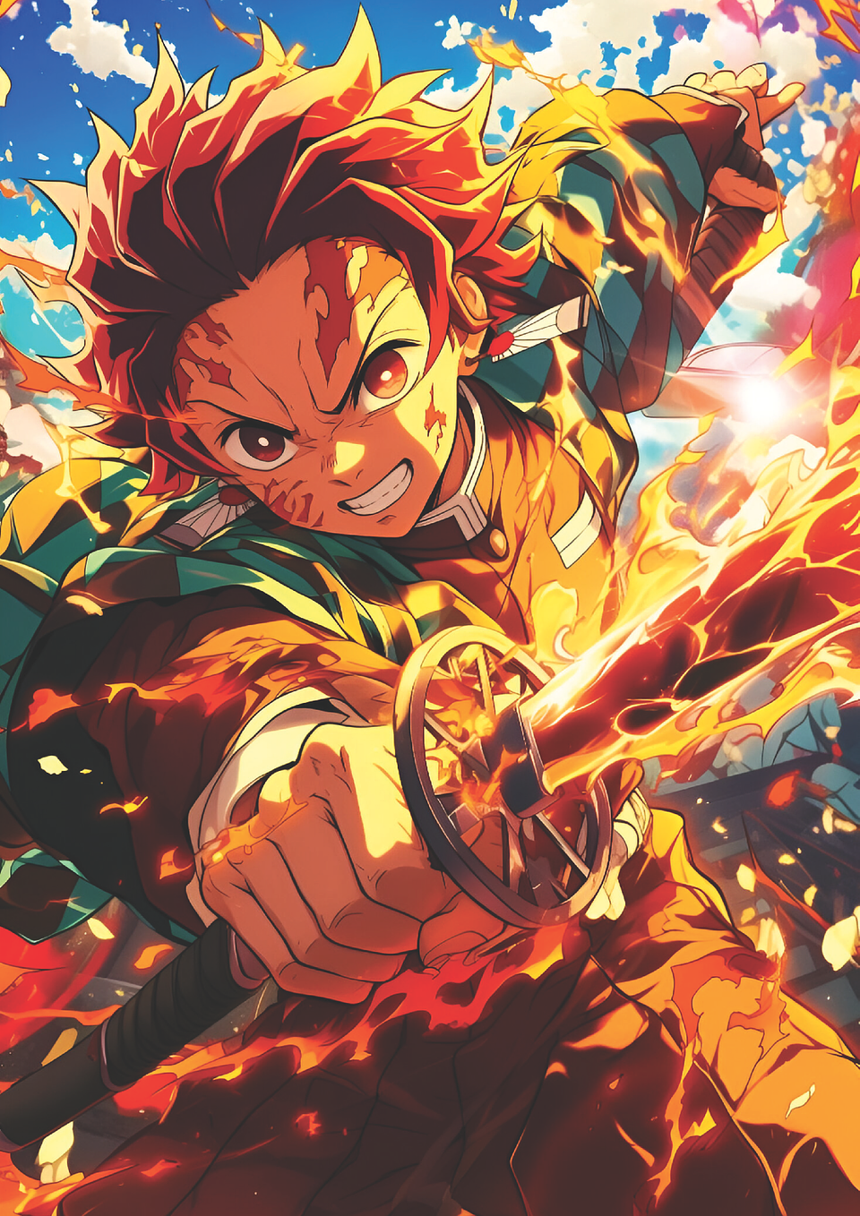 Cuadro Anime Tanjiro Kamado – Ataque de Fuego 1