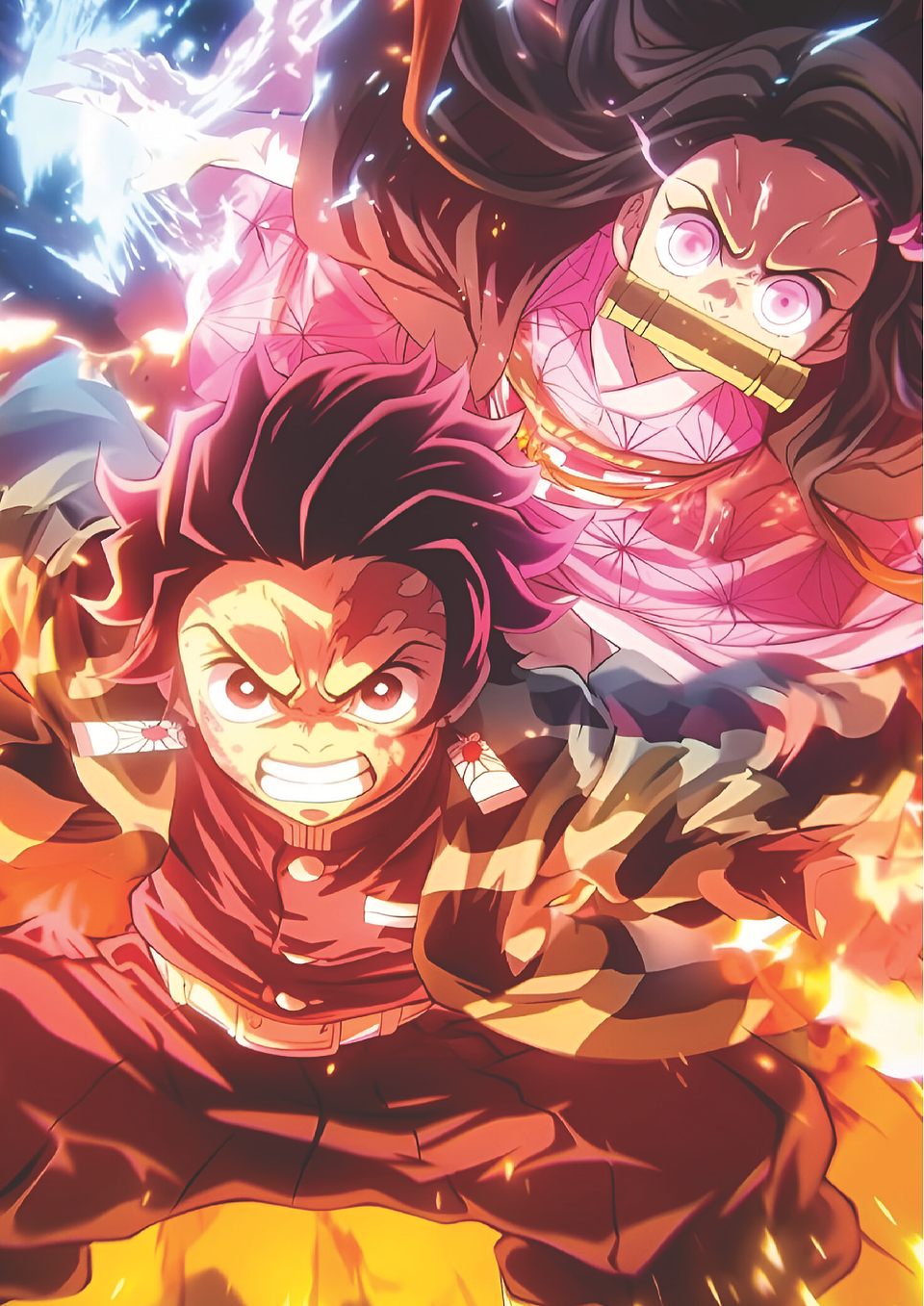 Cuadro Anime Tanjiro y Nezuko – Ataque de Fuego 1