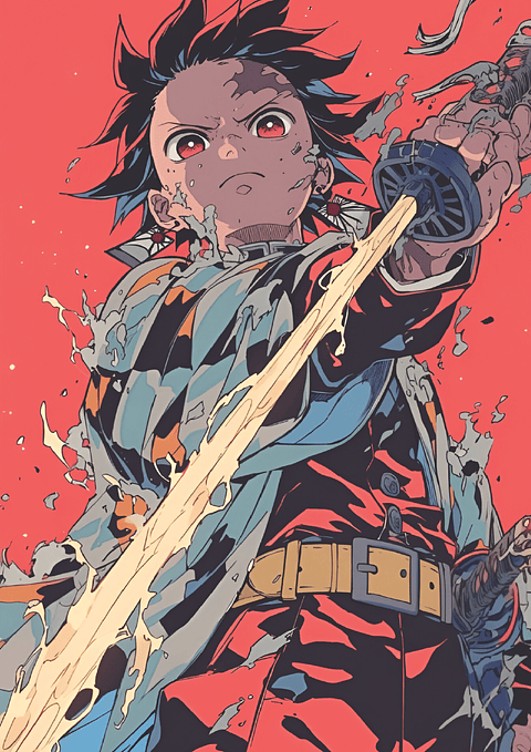 Cuadro Anime Tanjiro Kamado – Corte del Cazador