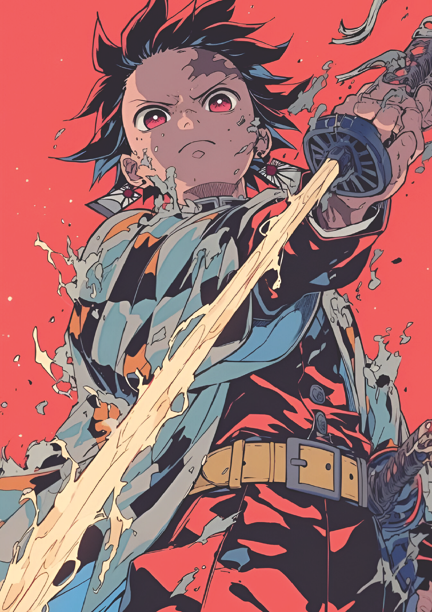 Cuadro Anime Tanjiro Kamado – Corte del Cazador 1