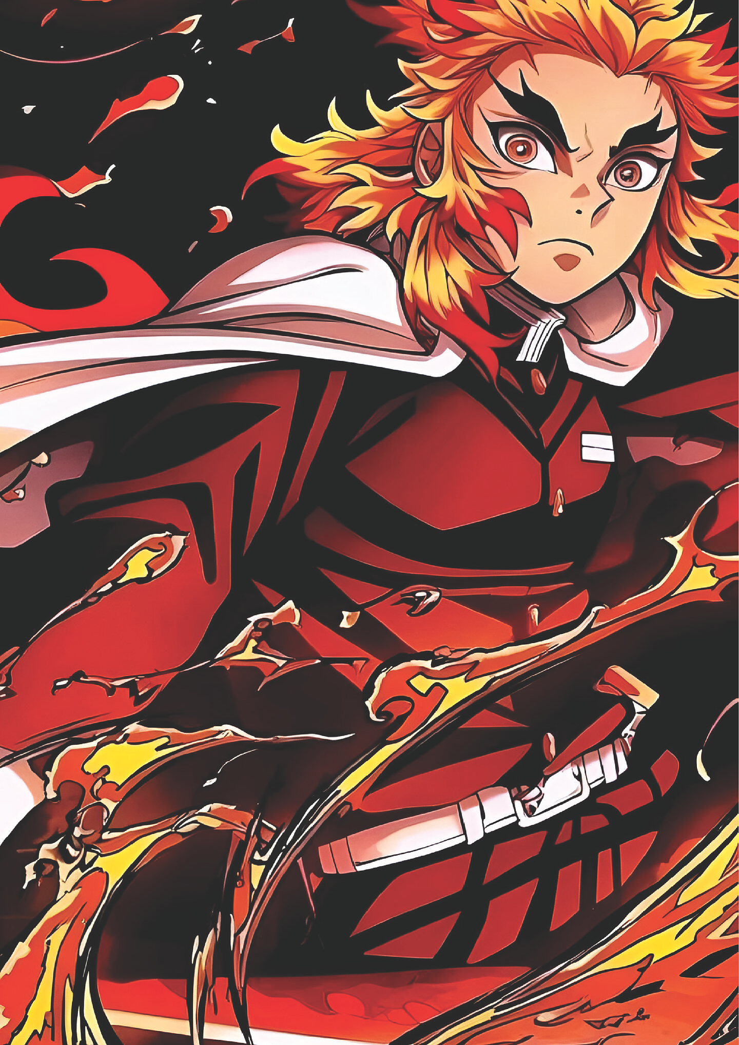 Cuadro Anime Rengoku – Pilar de la Llama 1