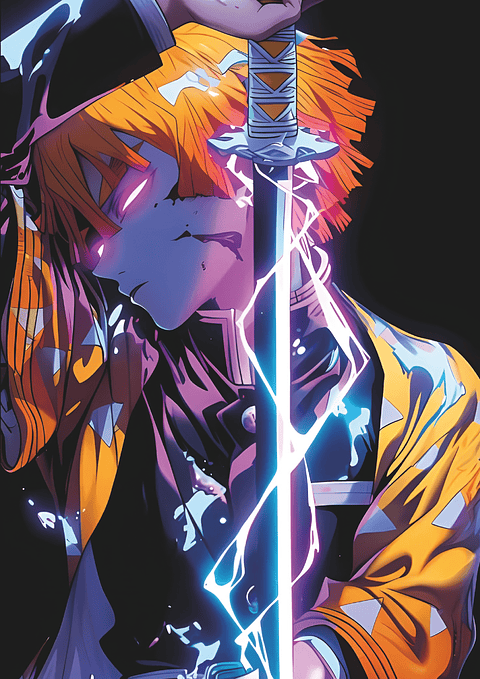 Cuadro Anime Demon Slayer Zenitsu Agatsuma