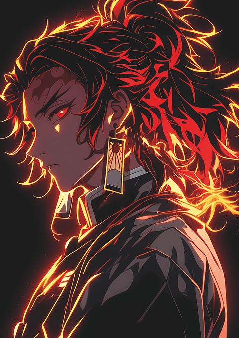 Cuadro Anime Demon Slayer Kokushibo Humano