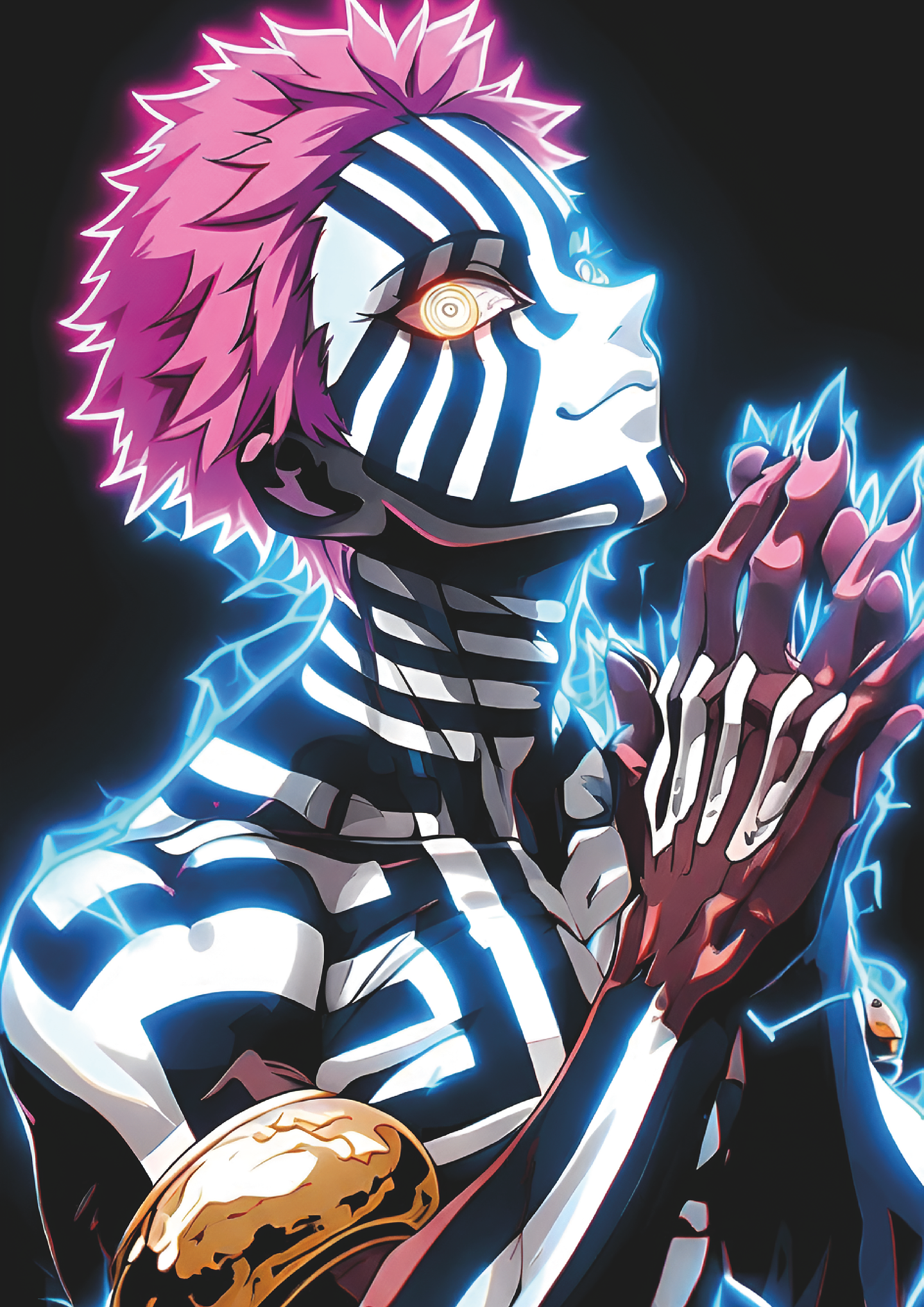 Cuadro Anime Demon Slayer Akaza Luna Superior 1