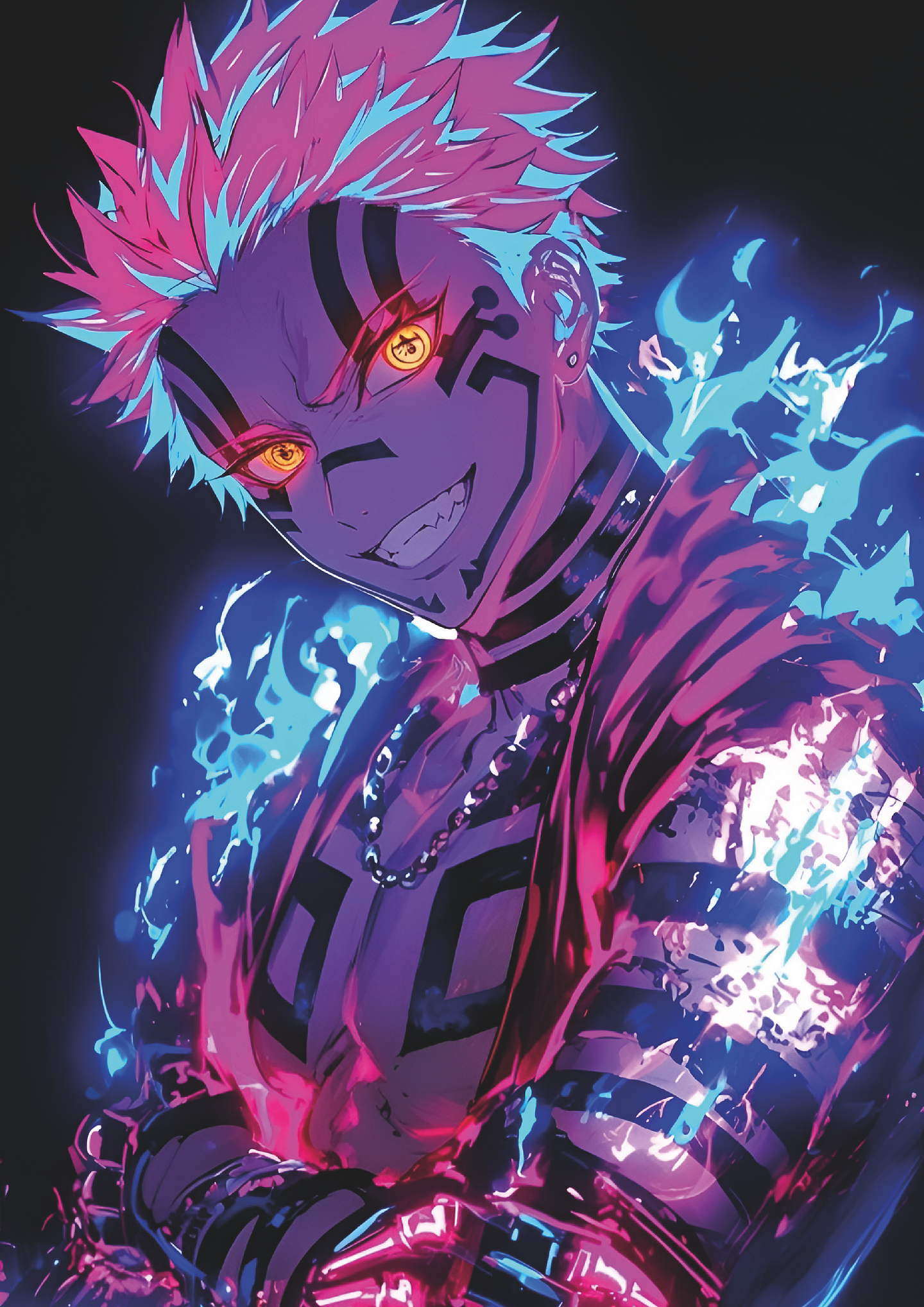 Cuadro Anime Demon Slayer Akaza Energía Demoníaca 1