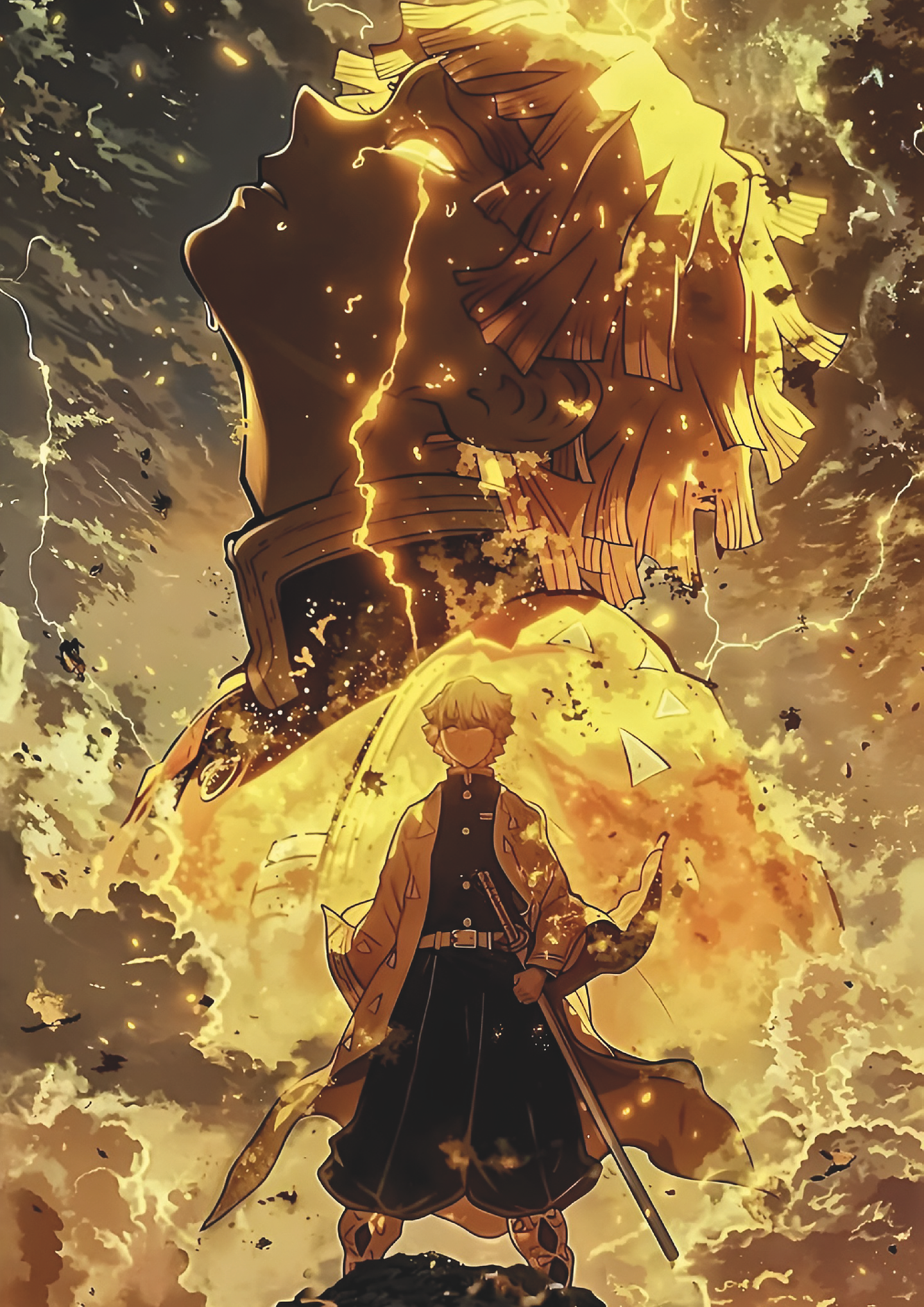 Cuadro Anime Zenitsu Agatsuma Demon Slayer Relámpago 1