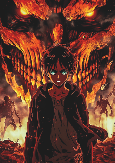 Cuadro Anime Eren Yeager Titán Colosal Attack on Titan v2