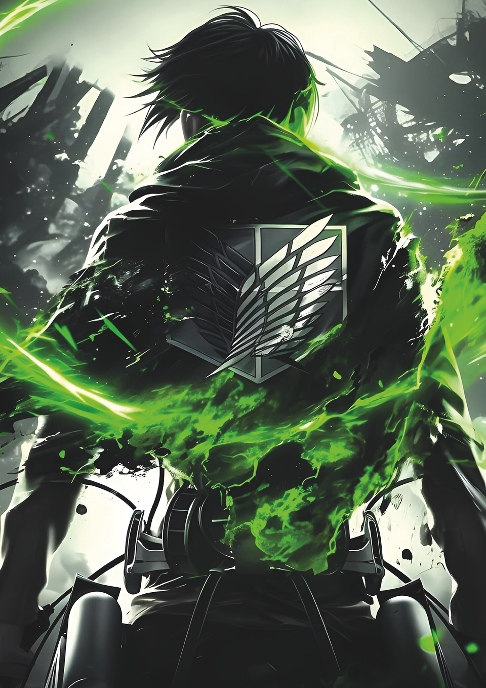 Cuadro Anime Eren Yeager Alas de la Libertad 1