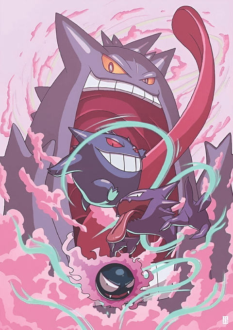 Cuadro Pokémon Gengar Evoluciones