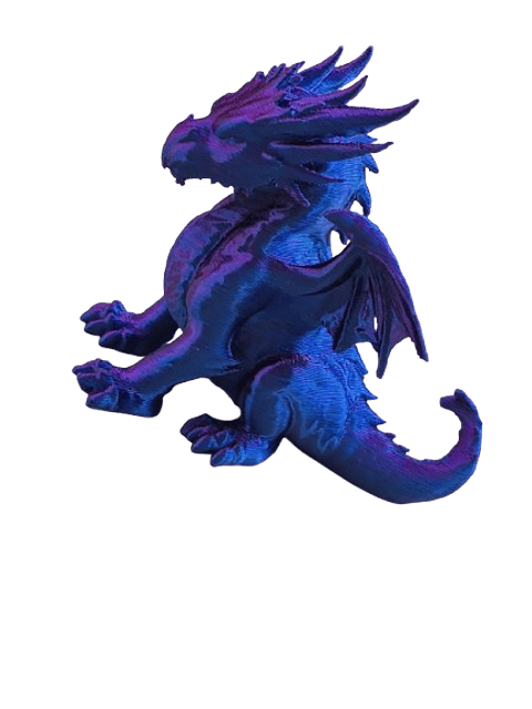 Figura 3D Dragón Bicolor – Figura Fantasía Coleccionable