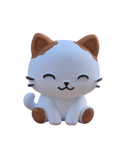 Figura 3D Gatito Kawaii – Figura Decorativa Coleccionable
