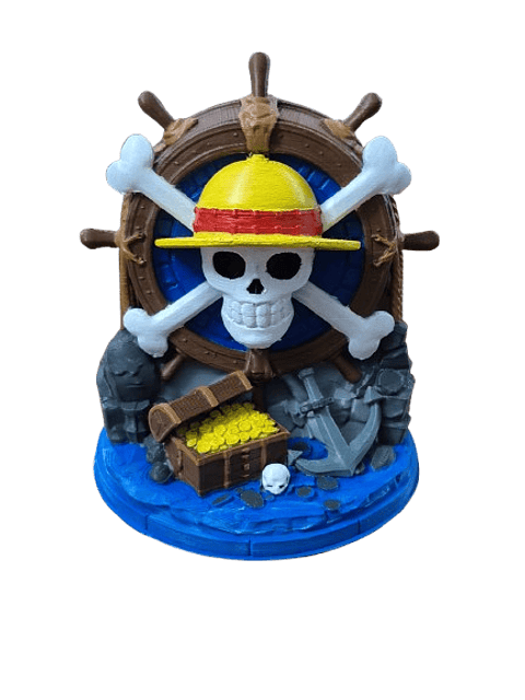 Figura 3D Emblema One Piece – Coleccionable Pirata