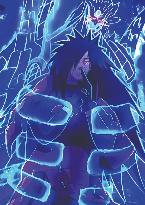 Poster Madara Uchiha Holográfico Decoración Anime