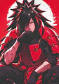 Poster Madara Uchiha Rojo Holográfico Decoración Anime - Miniatura 1