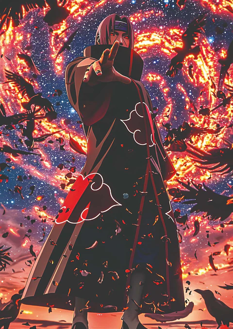 Poster Itachi Uchiha Akatsuki Holográfico Decoración Anime