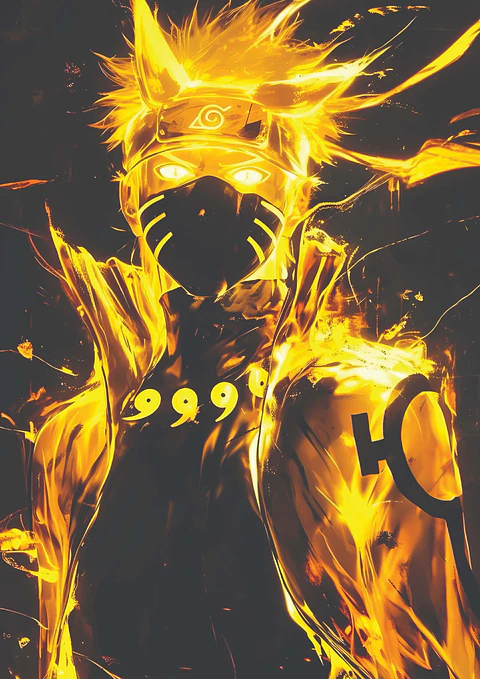 Poster Naruto Chakra Kurama Holográfico Anime