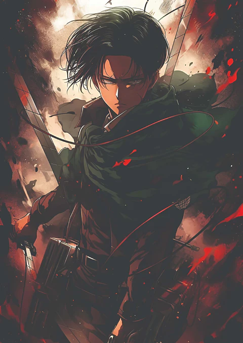 Poster Levi Ackerman Attack on Titan Anime